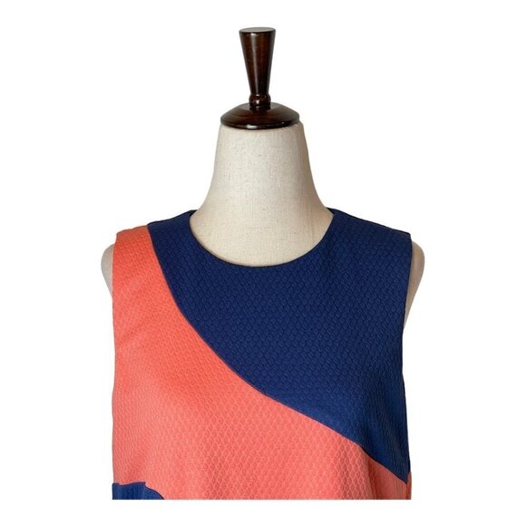 Hutch Anthropologie Blue Pink And Purple Color Block Fit And Flare Dress XXL - Picture 4 of 9